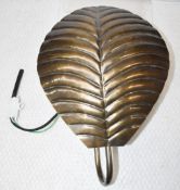 1 x 'Copper Leaf' Ornate Wall Lamp - Ex-Display - Ref: OKA323/WH2 - CL923 - Location: Altrincham