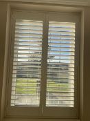 2 x S:CRAFT Wooden Shutter Blinds In White - Each Measures W55 x H110cm - Ref: ALT326/WH3 -