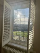 2 x S:CRAFT Wooden Shutter Blinds In White - Each Measures W53 x H109cm - Ref: ALT317/WH3 -