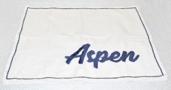 A Pair of LES-OTTOMANS 'Aspen' Luxury Hand-embroidered Cotton Placemats - Ref: 7266124x2/ALT175/