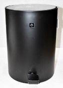 1 x DECO WALTHER Luxury 6-Litre Pedal Bin in Matt Black (Model TE50) - Original Price £357.00