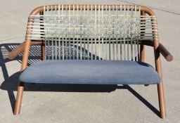 1 x Unam Designer Sofa by the Italian Chair Maker Very Wood - Ash Wood / Walnut Finish RRP £1,399!