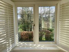 3 x S:CRAFT Wooden Shutter Blinds In White - Each Measures W78 x H92cm - Ref: ALT304/WH3 - CL896 -