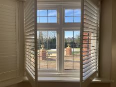 4 x S:CRAFT Wooden Shutter Blinds In White - Each Measures W60 x H139cm - Ref: ALT311/WH3 -