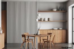 10 x Designer Acoustic Wall Panels With A White Oak Real Wood Veneer - 2.4M (L) X 0.6M (W) Each -