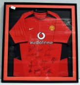 1 x Manchester United 2002/2003 Football Shirt - Signed with Autographs from 15 Members of the Squad