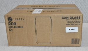 12 x Libbey 473ml Can Shaped Cocktail Glasses - New Boxed Stock - Ref: K565 Cage1 - CL011 -