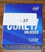 1 x Intel Core i7-10700K LGA1200 10th Gen Comet Lake Processor - 5.1ghz Boost Clock With 8 Cores, 16