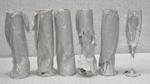 6 x Halo Sabichi Bohemia Lead Crystal Champagne Glasses - Ref: K561 Cage1 - CL011 - Location: