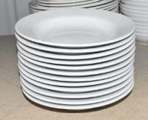 12 x OLYMPIA Porcelain Soup / Salad Bowls - Diameter 22.5cm / Height 3.8cm - Ref: ALT310/MEZ4/ROWB -