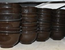 35 x Artisan Tenmoku Ceramic Bowls in Brown - Diameter 13.5 / Height 7cm - Ref: ALT306/MEZ4/ROWC -