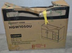 1 x Basin Vanity Unit In White - NO VAT ON THE HAMMER - Ref: MMG114/HGW1050U/MMGP1 - CL955 -
