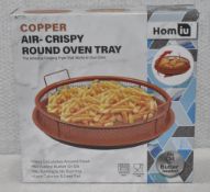 4 x HOMIU Air-Crispy Copper Round Oven Trays - NO VAT ON THE HAMMER - Ref: MMG109/MMGP1 - CL955 -