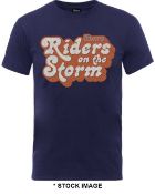 1 x THE DOORS Official Merchandise Riders on the Storm Logo Short Sleeve Men's T-Shirt - Size: XXL -