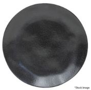 12 x COSTA NOVA Riviera Artisanal Black Stoneware Dishes Plates - 21cm Diameter - Made in Portugal -