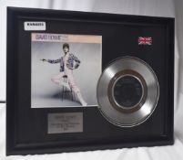 1 x Framed DAVID BOWIE Silver 7 Inch Vinyl Record - FAME - Mounted and Presented in a Black Frame
