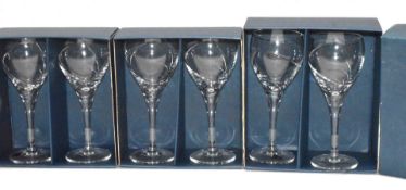 6 x Halo Sabichi Bohemia Lead Crystal Wine Glasses - Includes Three Original Boxes - Ref: K557 Cage1