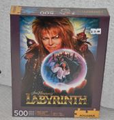 1 x Jim Hensons Labyrinth Featuring David Bowie Jigsaw By Aquarius - 500 Piece - New & Unused - Ref: