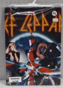 1 x DEF LEPPARD Band Picture with Union Jack Logo Short Sleeve Men's T-Shirt by Gildan - Size: XXL -