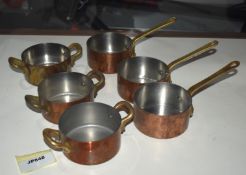 1 x Mauviel Copper Kitchen Cookware Set Various Sized Pans - Large RRP - Includes 6 Pieces - CL011 -