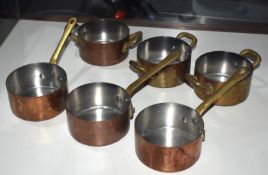 1 x Mauviel Copper Kitchen Cookware Set Various Sized Pans - Large RRP - Includes 6 Pieces - CL011 -