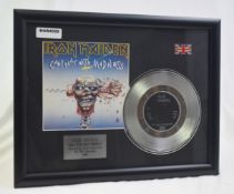 1 x Framed IRON MAIDEN Silver 7 Inch Vinyl Record - CAN I PLAY WITH MADNESS - Presented in a Frame