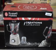 1 x Russell Hobbs Creations Jug Blender - Boxed with Accessories - CL011 - Ref: JWH105 (Red