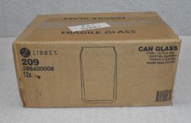 12 x Libbey 473ml Can Shaped Cocktail Glasses - New Boxed Stock - Ref: K566 Cage1 - CL011 -