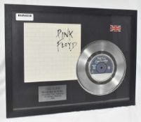 1 x Framed PINK FLOYD Silver 7 Inch Vinyl Record - ANOTHER BRICK IN THE WALL - Presented in a Frame