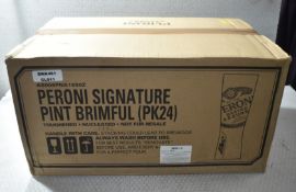 24 x Peroni Signature Pint Brimful Pint Glasses - New Boxed Stock - CL011 - Ref: SWA461 Stairs -