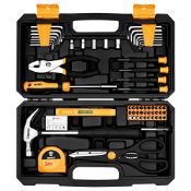 RRP £22.82 DEKO Tool Kit Set Box 62 Piece Home Repair DIY Tools