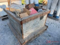 WOODEN CRATE WITH CAD WELDING ITEMS