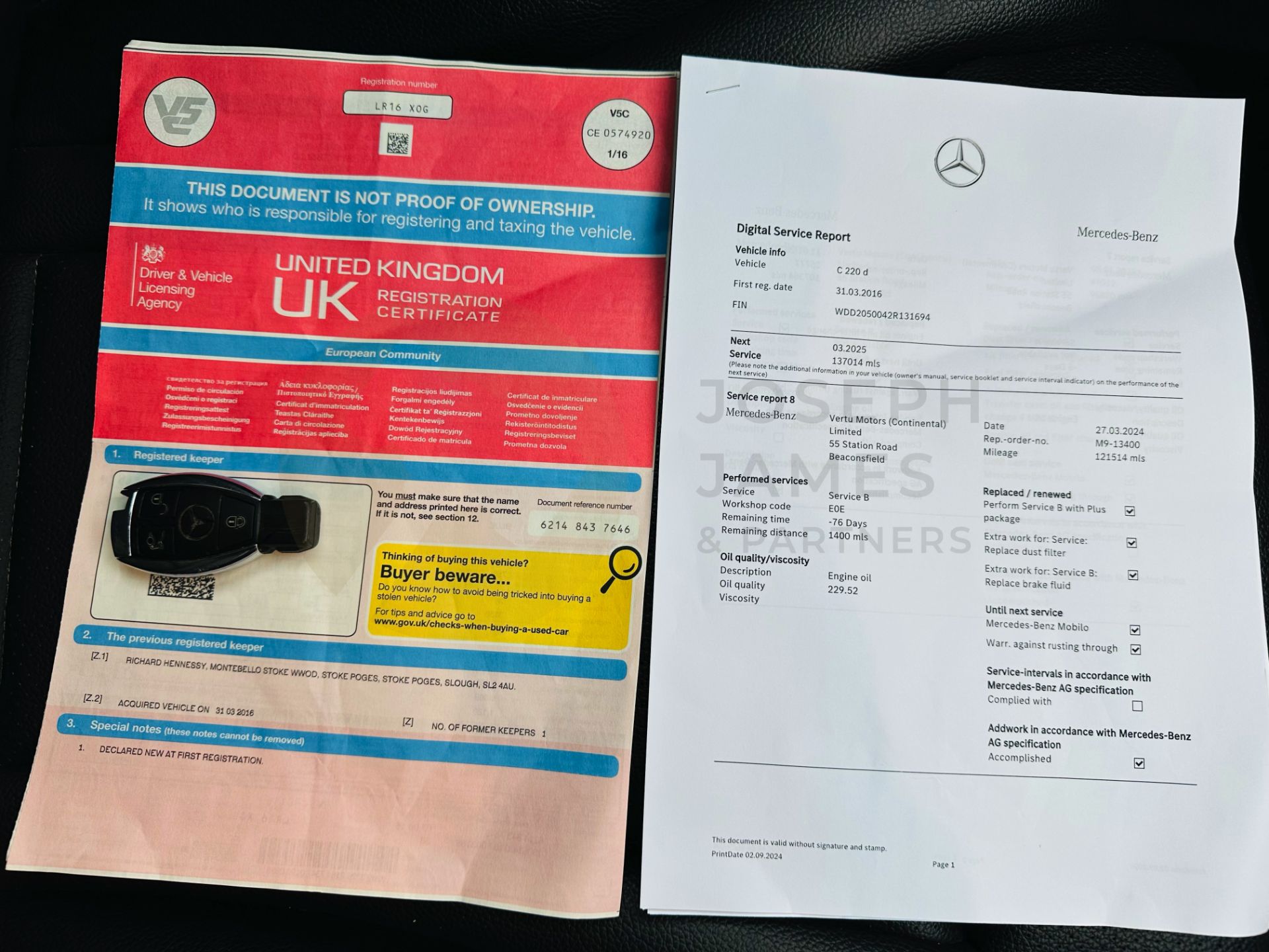 MERCEDES C220D *SPORT EDITION* (16 REG) 7G -TRONIC AUTOMATIC - 1 OWNER - SERVICE HISTORY -EURO 6 - Image 34 of 34