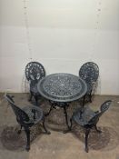 Cast Aluminium Outdoor Garden Dining Set As Seen In Photos