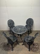 Cast Aluminium Outdoor Garden Dining Set As Seen In Photos