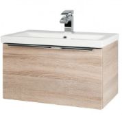 Prestige Kore Wall Mounted 1-Drawer Vanity Unit 600mm Wide - Sonoma Oak