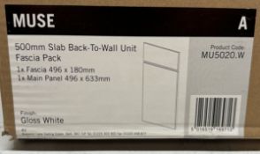 R2 500mm Muse Back to Wall with Fascia Pack - Gloss White