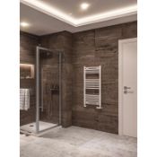 EASTBROOK WINGRAVE GLOSS WHITE STRAIGHT HEATED TOWEL RAIL 1000MM X 500MM
