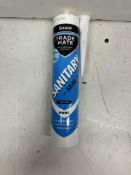 36 x Tubes Of Geocel Trade Mate Sanitary Seal Silicone Sealant White 310ml