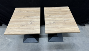 2 x Wooden Rectangular Tables Dimensions: 60cm x 75cm