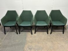 4 x Green Dining Chairs