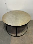 Large Round Metal Coffee Table *Missing Screws*
