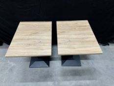 2 x Wooden Rectangular Tables Dimensions: 60cm x 75cm