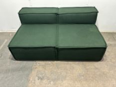 Green Detachable 2 Piece Sofa