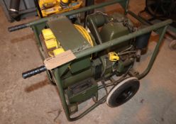 Ex-MoD Army 110v 1ph Diesel Site Generator w/ Detachable 4-way Commando Socket Nox