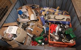 Mixed Lot including Chrome Mixer Taps & Valves, Heat Guns & Fuel Filler Necks