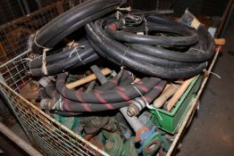 Large Quantity of Various Sized Hand Transfer Pumps incl pipes & handles | Stillage included