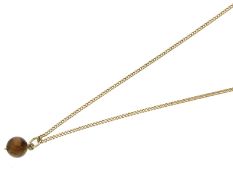 Kette/Collier: vintage Goldcollier mit Tigerauge