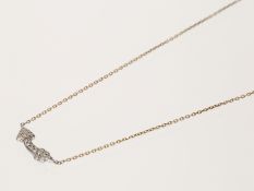 Kette/Collier: feines Brillant-Mittelteil-Collier