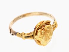 Armreif: antiker Armreif aus Silber sowie 14K Gold